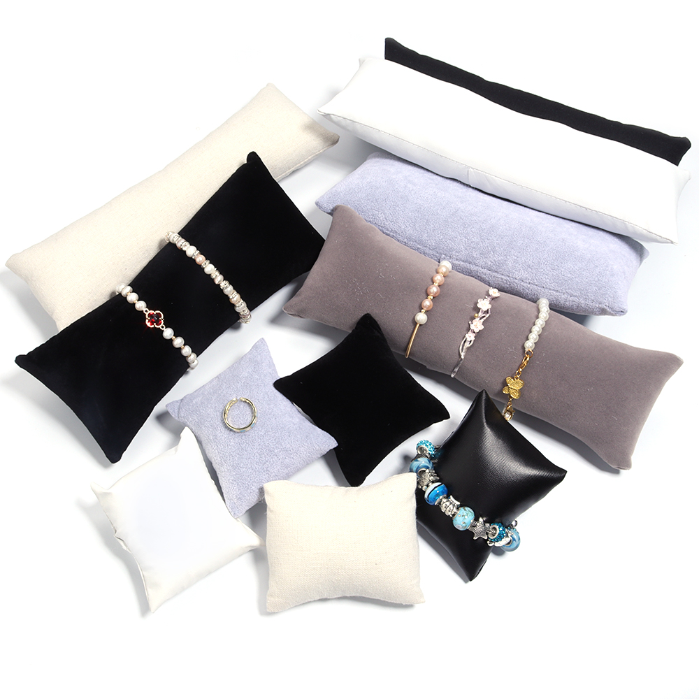 Ring Bearer Pillow - 1 個ブレスレット時計ディスプレイ枕ジュエリーバングルクッションホルダーショー枕写真撮影プロップ卸売