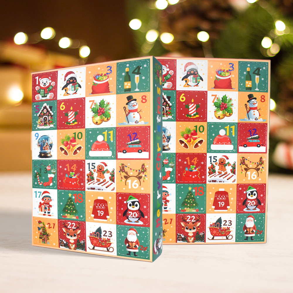 Wedding Day Supply Kit - 1-5 個のクリスマスサプライズボックスカレンダーボックスキット DIY 面白い 24 日間のクリスマスカウントダウンブラインドケースクリスマスパーティー用品用