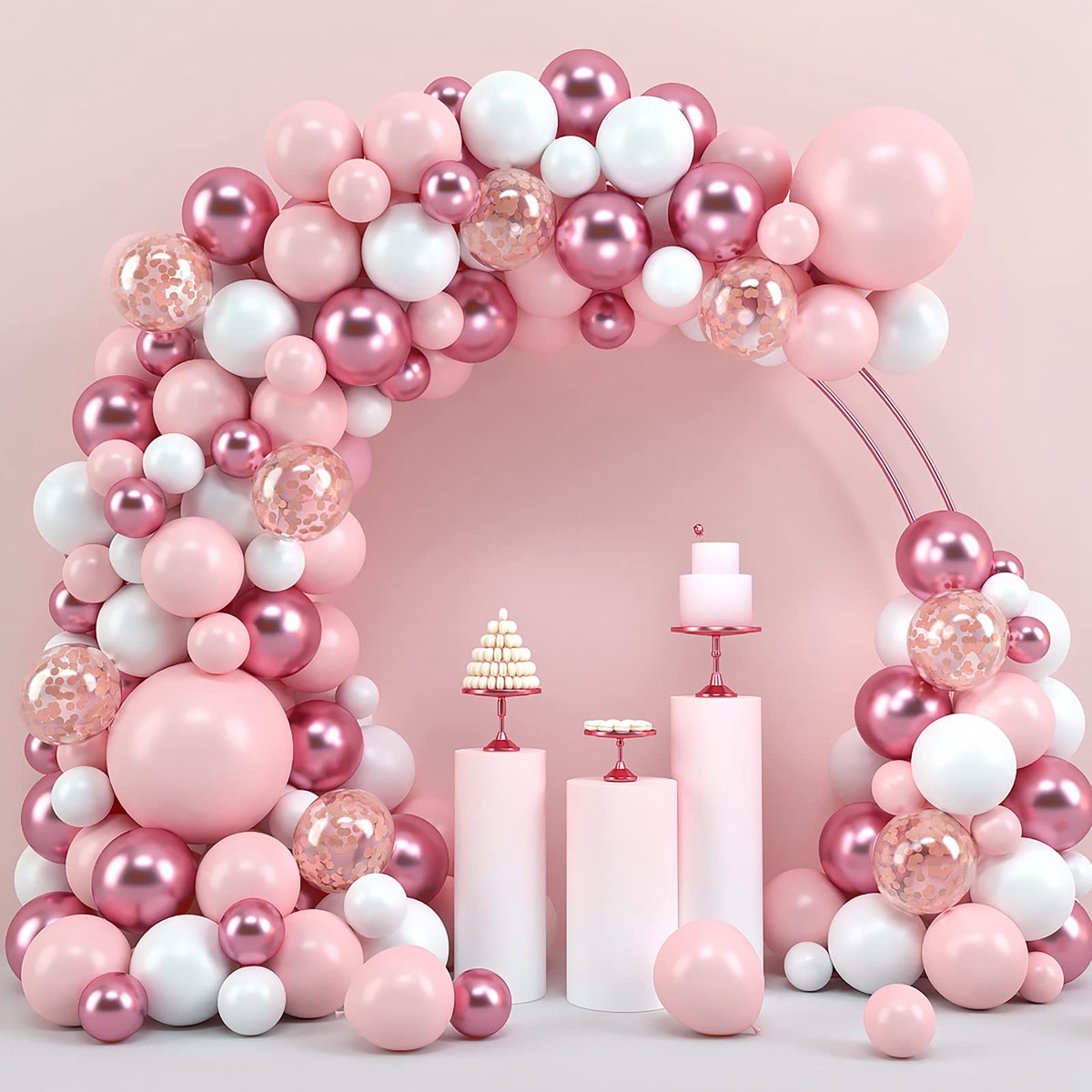 Wedding Day Supply Kit - ピンクマカロンバルーンガーランドアーチキット誕生日パーティーの装飾子供の結婚式誕生日パーティー用品ベビーシャワーの装飾ラテックスバルーン