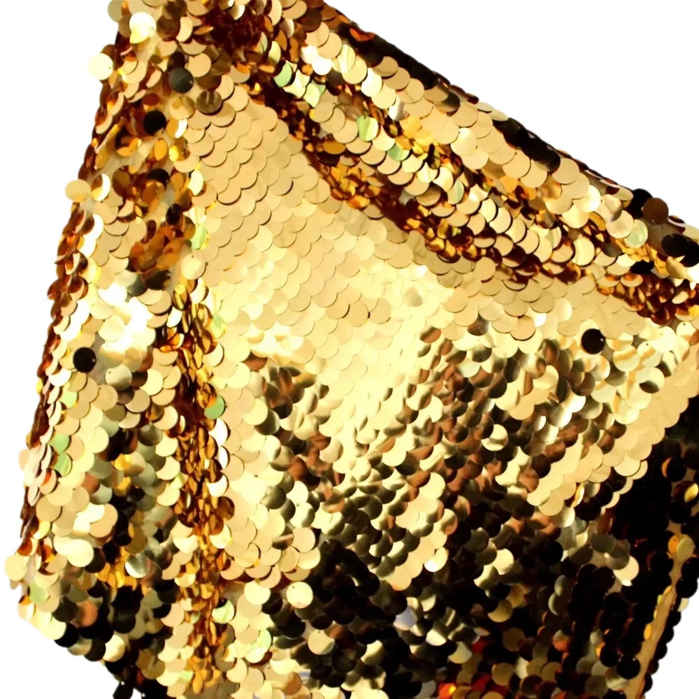 Table Runner Sequin - 1 ヤードスパンコール付きレース生地大きなスパンコールドレス用スパンコール刺繍テーブルランナー布幅 132 センチメートル