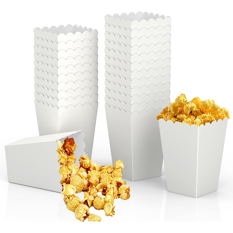 Wedding Favor Box - 12 個紙キャンディーカートンポップコーンボックスパーティー用品純粋なポップコーンボックススナック食品浴槽結婚式子供の誕生日用品