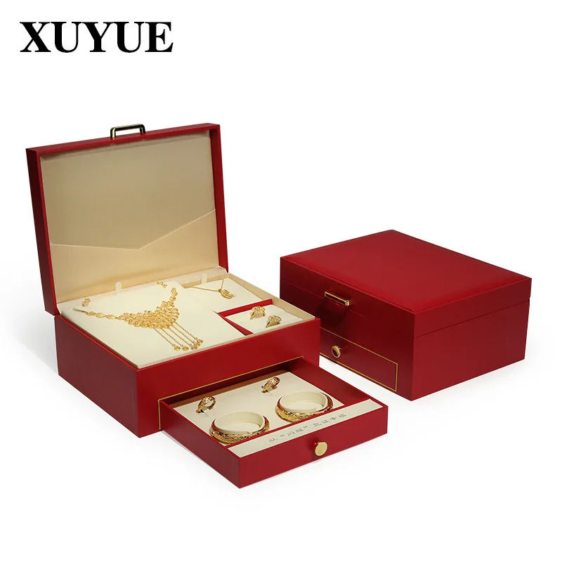 Wedding Package Gold - 豪華なジュエリーボックス,ネックレス,リング,ギフト,ウェディングギフト,ゴールドパッケージ