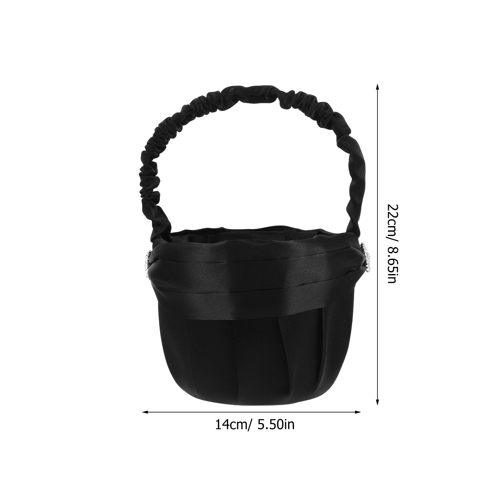 モダンな黒いラインストーンのウェディングフラワーバスケット、 - Wedding Ceremony Supply のレビューと価格