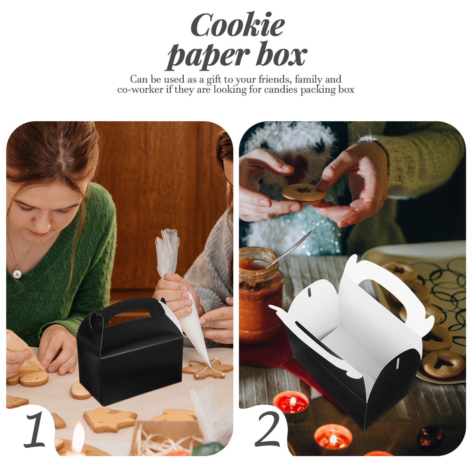 10 個の段ボールケーキボックス健康安全多機能ハンドルボック - Wedding Favor Box のレビューと価格