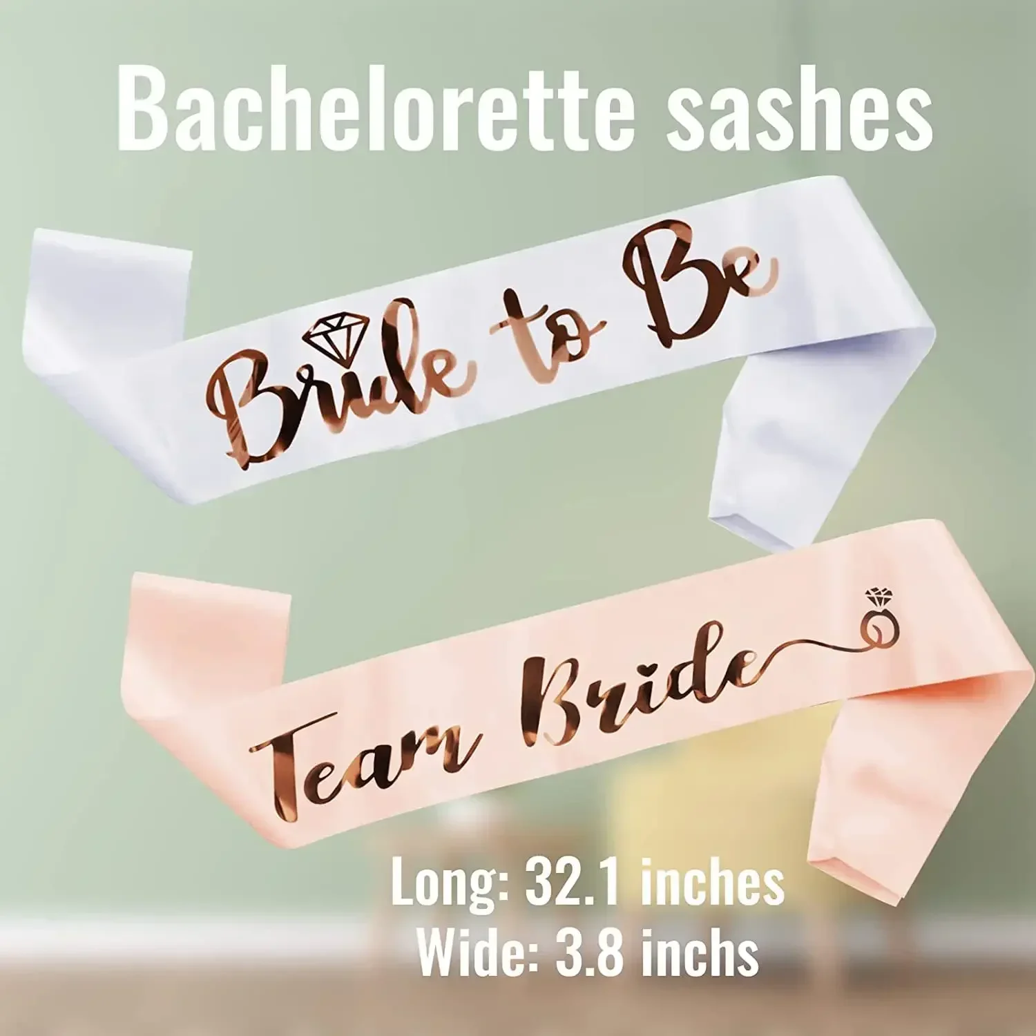 結婚披露宴用のサテンサッシ,ブライダルシャワー用品,ピンクゴ - Bride Tribe Sash のレビューと価格