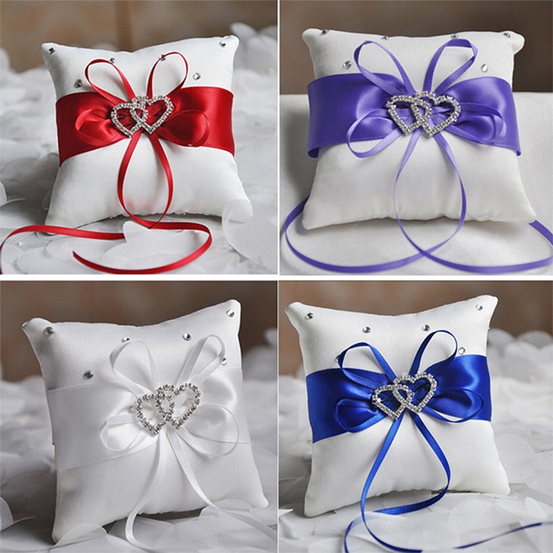1 個 10*10 センチメートルスパークリングラインストー - Ring Bearer Pillow のレビューと価格