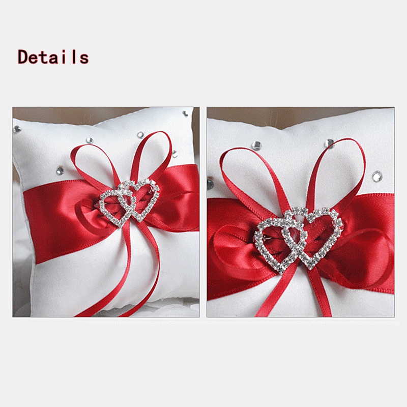 1 個 10*10 センチメートルスパークリングラインストー - Ring Bearer Pillow のレビューと価格