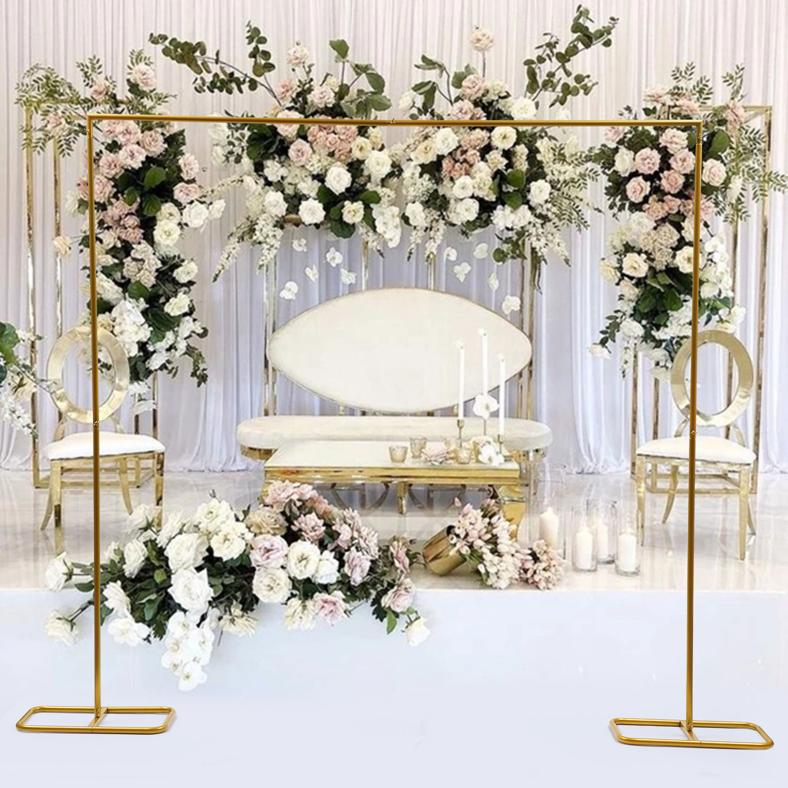 結婚式のための正方形の背景スタンド,金色の風船のアーチ,金属 - Wedding Balloon Arch のレビューと価格