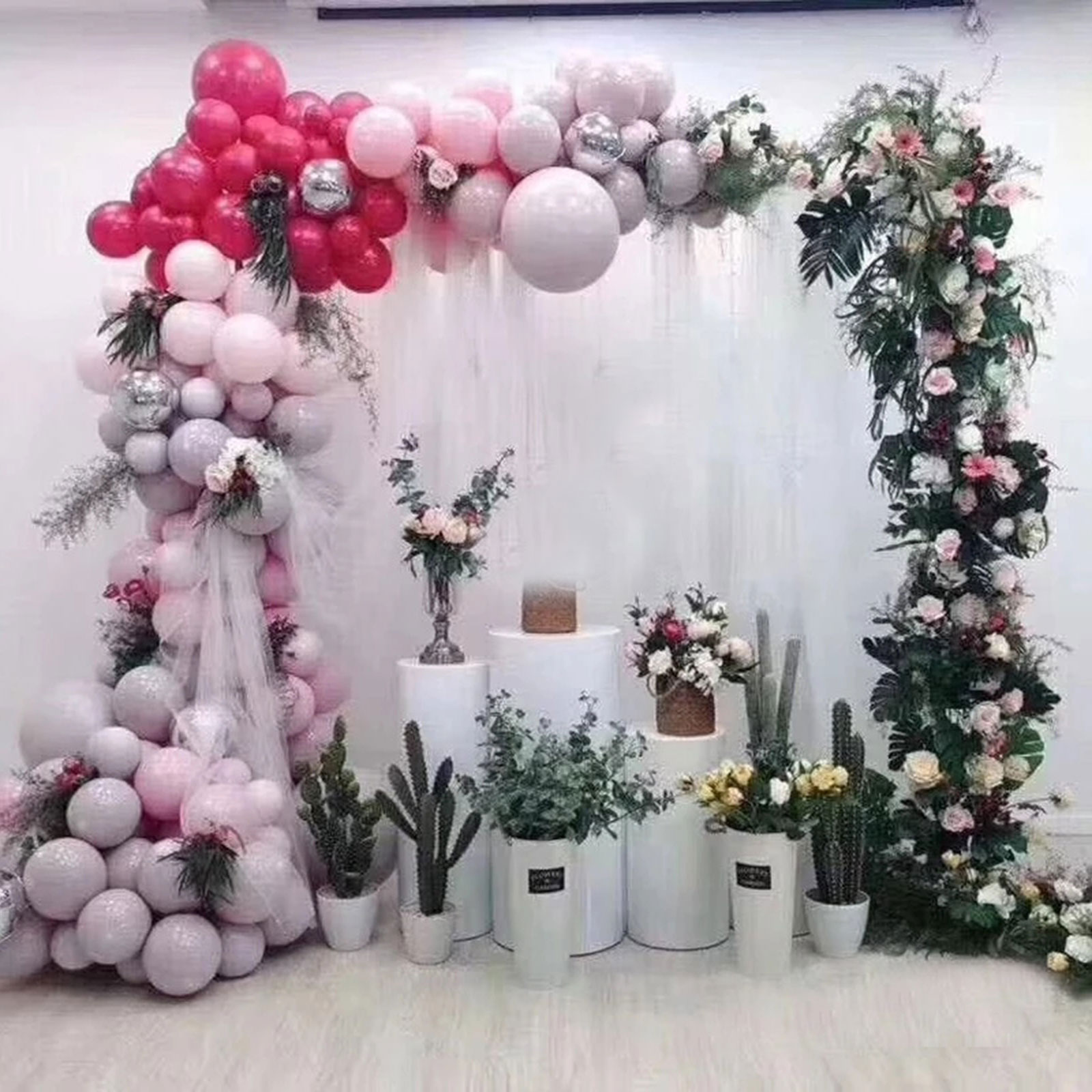 結婚式のための正方形の背景スタンド,金色の風船のアーチ,金属 - Wedding Balloon Arch のレビューと価格