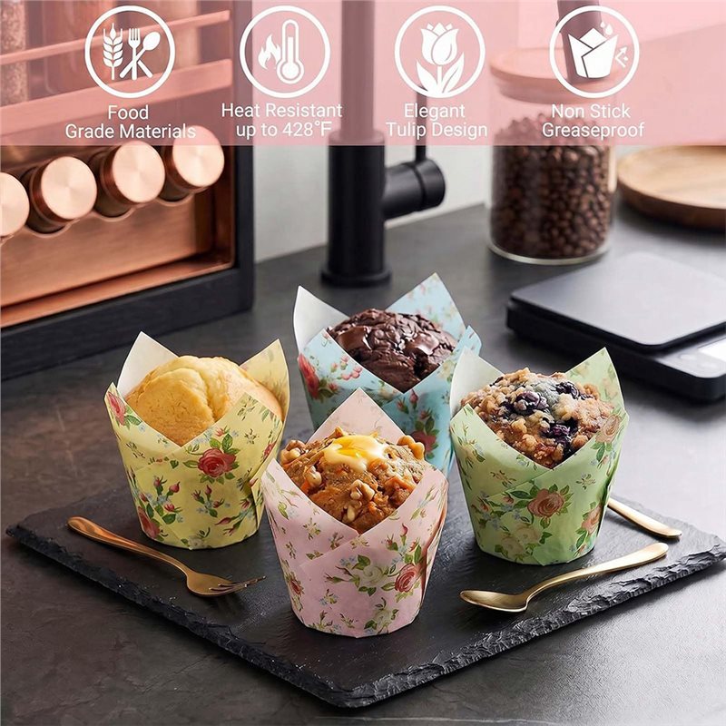 A11I ケーキデザートカップケーキライナー、フラワーペーパ - Wedding Cake Supply のレビューと価格