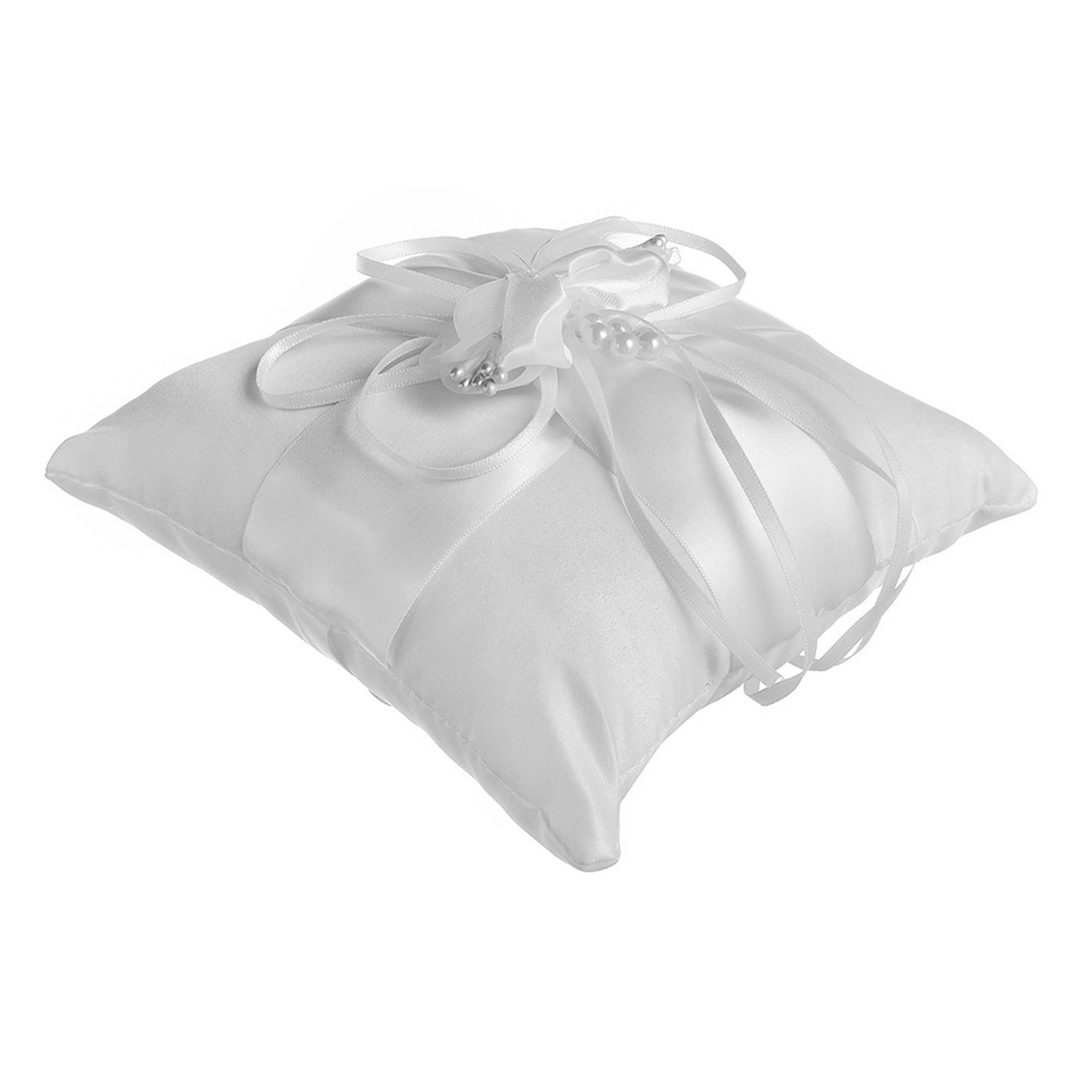 エレガントなパールフラワーのウェディングリングピロークッショ - Ring Bearer Pillow のレビューと価格