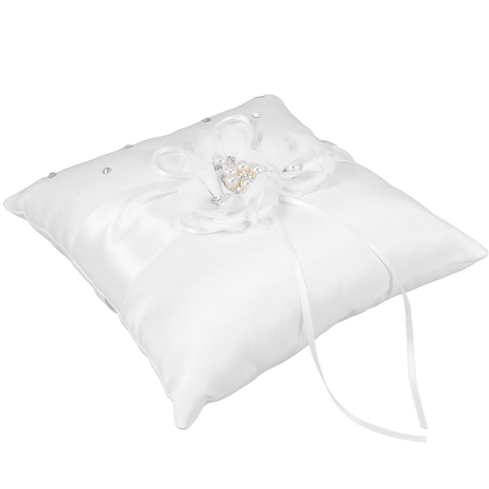 20 × 20 センチメートルフラワーウェディングリングピロ - Ring Bearer Pillow のレビューと価格
