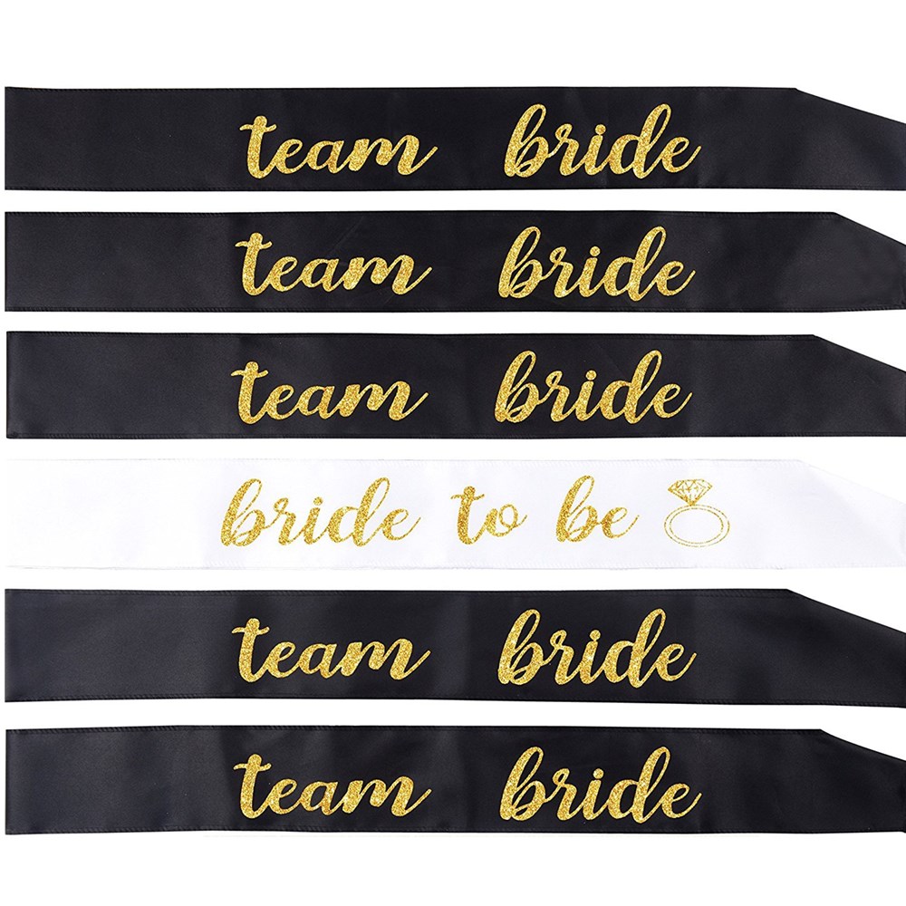 花嫁のためのサテンのナイトセット,ブライダルシャワー,独身パ - Bride Tribe Sash のレビューと価格