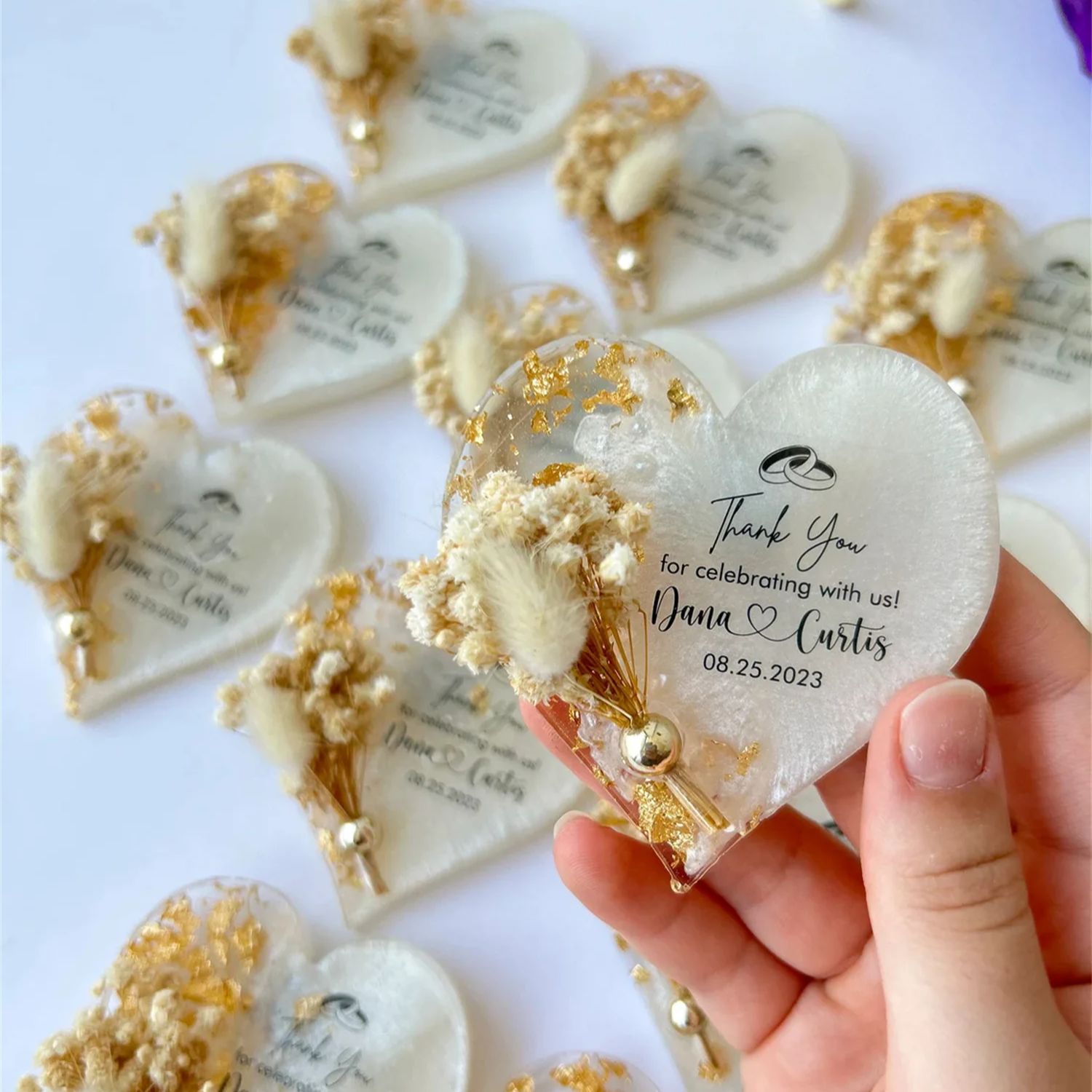 ゲスト用パーソナライズマグネットギフト、エポキシマグネット（ - Wedding Favor Box のレビューと価格