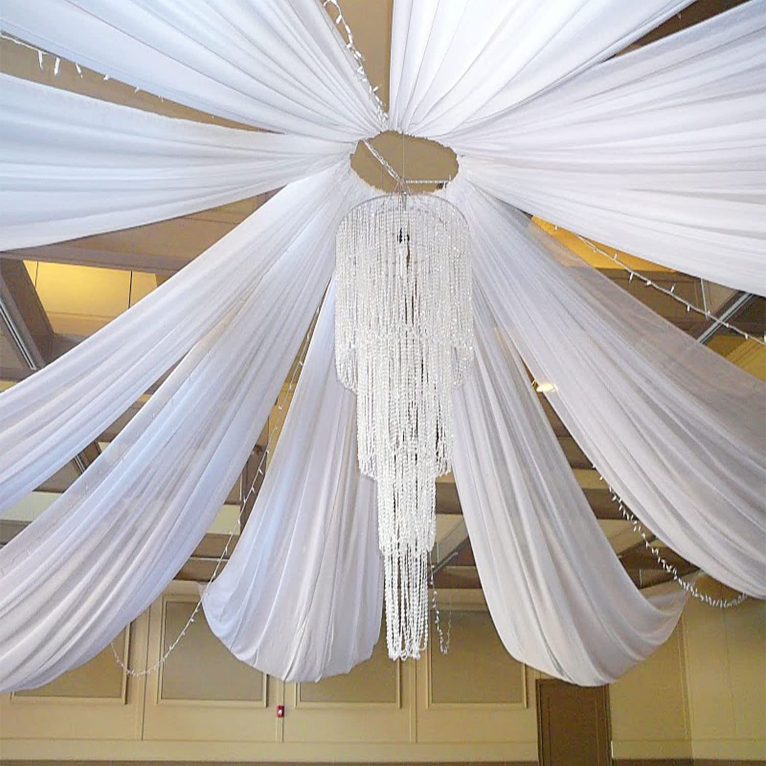 式典用の純粋なシフォンカーテン,結婚式のアーチの装飾,ドレー - Wedding Ceremony Supply のレビューと価格