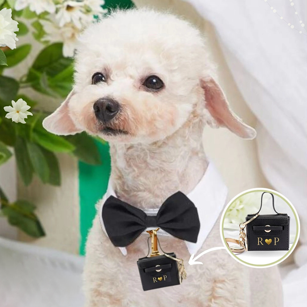 犬猫用パーソナライズウェディングリングベアラーポーチ、カスタ - Ring Bearer Pillow のレビューと価格