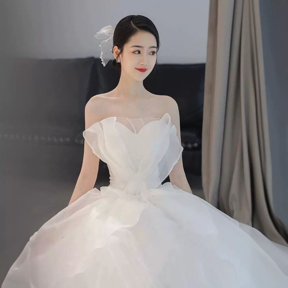 ローブ・デ・マリー モダンなウェディングドレス ストラップレ - Bridal Sash Ribbon のレビューと価格