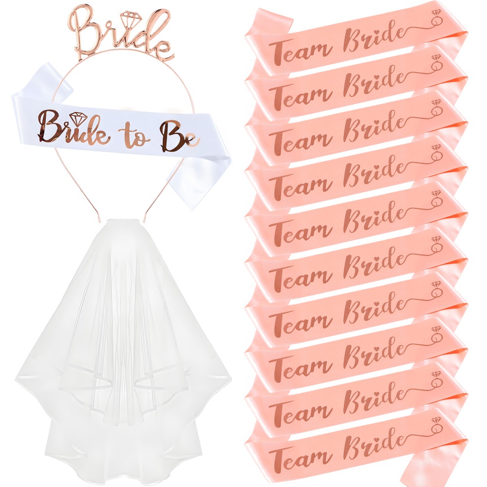 13点セット独身最後のパーティー用品、花嫁候補とチーム花嫁の - Bride Tribe Sash のレビューと価格