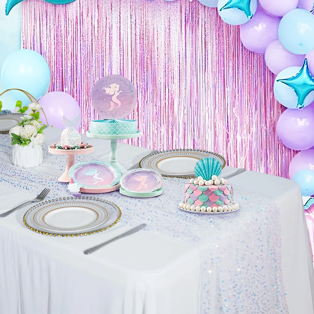 1 パックスパンコールテーブルランナースパークリング虹色パー - Table Runner Sequin のレビューと価格