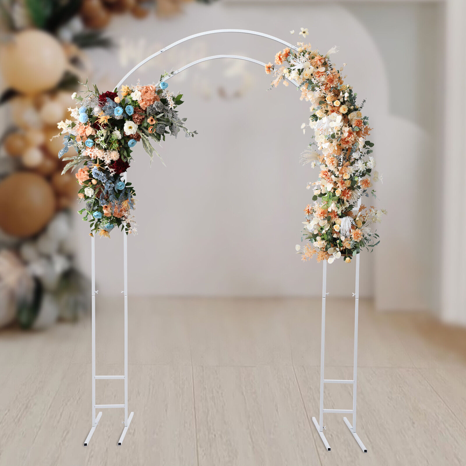 金属ウェディングスタンドアーチフレーム背景ガーデンアーバーフ - Wedding Balloon Arch のレビューと価格