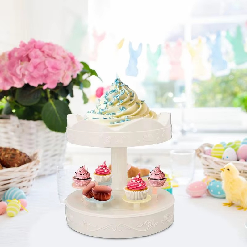 自動回転ケーキスタンド,マカロンディスプレイ,ケーキターンテ - Wedding Cake Supply のレビューと価格