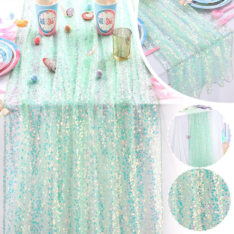 スパークリングスパンコールテーブルランナー誕生日パーティーウ - Table Runner Sequin のレビューと価格