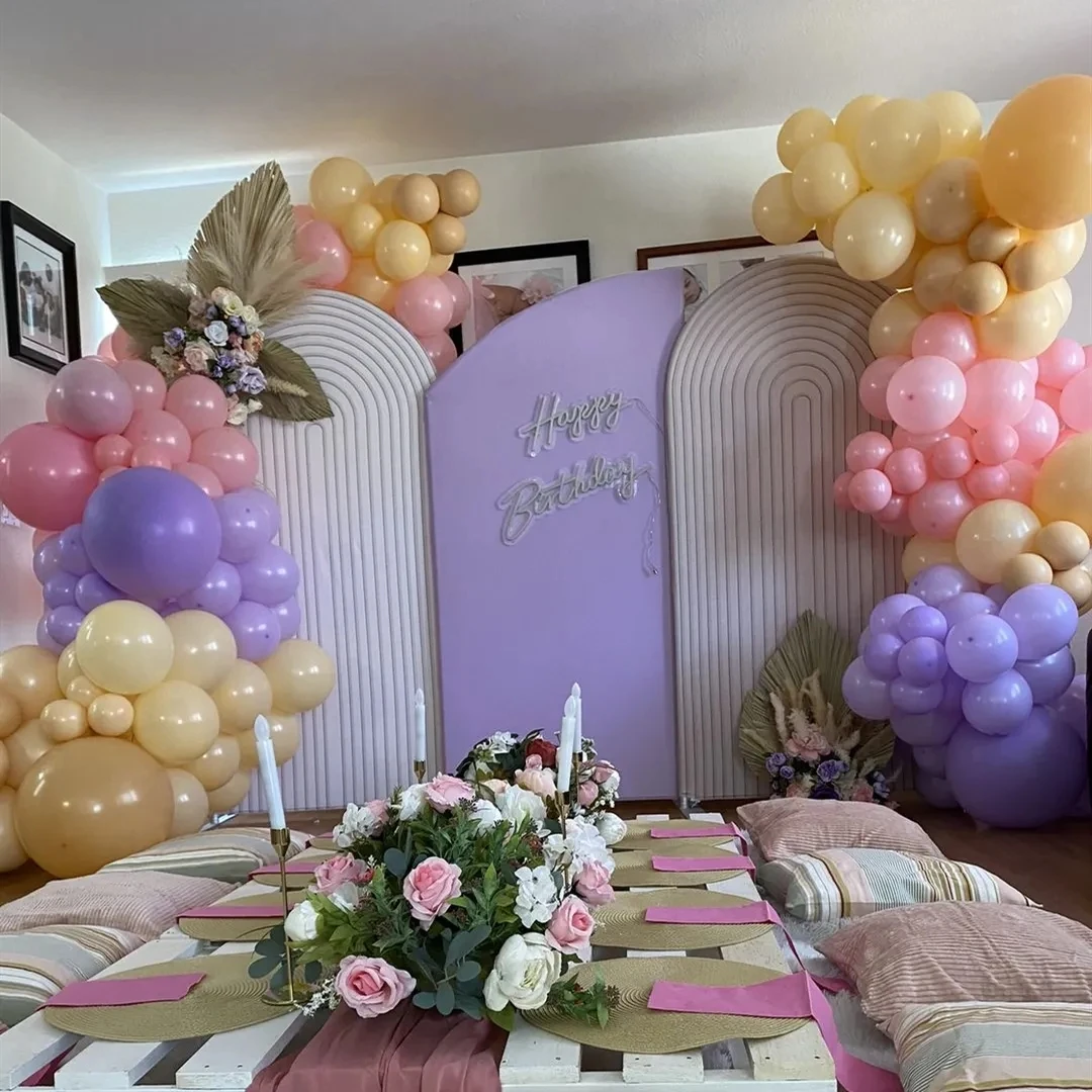 4 個カスタムアーチ型フレームとカバー背景結婚式の装飾スタジ - Wedding Balloon Arch のレビューと価格