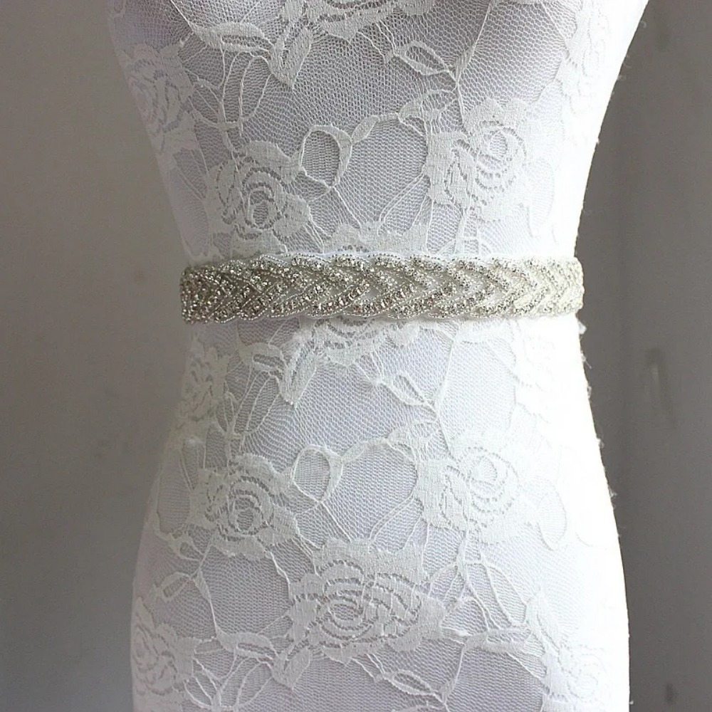 女性用ブライズメイドドレスアクセサリー、ウォーターダイヤモン - Bridal Sash Ribbon のレビューと価格