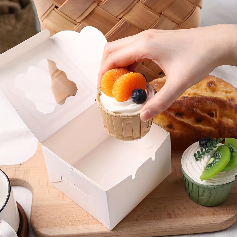 10 個クラフト紙ケーキキャンディボックスオープンウィンドウ - Wedding Cake Supply のレビューと価格