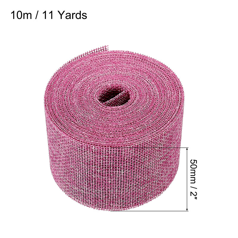 10 メートル模倣ジュートリボンカラフルな素朴な黄麻布麻生地 - Wedding Supply Rentals のレビューと価格