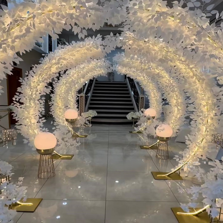 新しいウェディングアーチ背景幕バルーンスタンド背景メタルゴー - Wedding Balloon Arch のレビューと価格