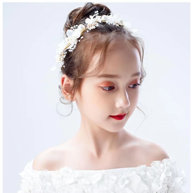 かわいいプリンセスクラウン帽子フラワーリースヘッドバンド子供 - Wedding Supply Store のレビューと価格