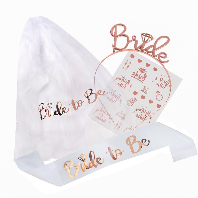 バチェロレッテパーティー花嫁になるサッシュベールティアラヘア - Bride Tribe Sash のレビューと価格